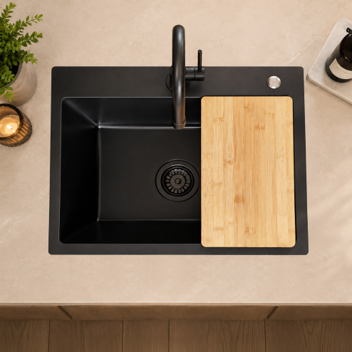 Kitchen Sink Cutting Board Rea P14489 Brown