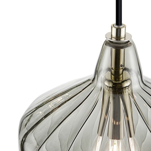 Pendant Lamp TOOLIGHT APP1121-1CP Transparent Glass E27 1-light point