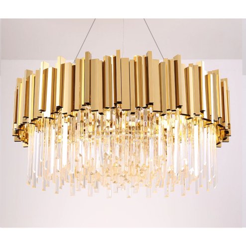Chandelier Toolight APP601-C Crystal Gold 4-light points E14 38x38x13,5cm