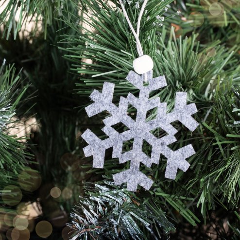 Set of 16pcs Christmas tree hangers Grey
