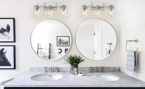 Mirror LED 70cm MMJ BRUSH SILVER