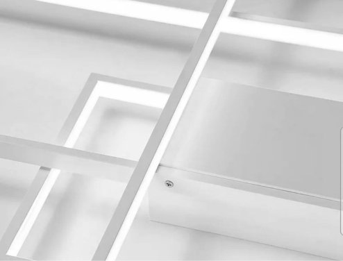 Ceiling LED Lamp Chandelier TOOLIGHT APP660 Modern White + Remote Control 3-light points 50x90Cm