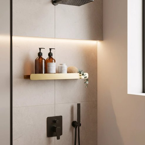 BATHROOM SHELF REA SF03-600-BG BRUSH GOLD