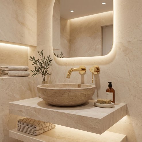 Wall Mounted Basin Faucet Rea Venti Gold