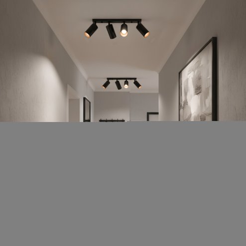 Ceiling Lamp Chandelier TOOLIGHT APP940-4C Black 4-light points GU10 6x40x16,5Cm