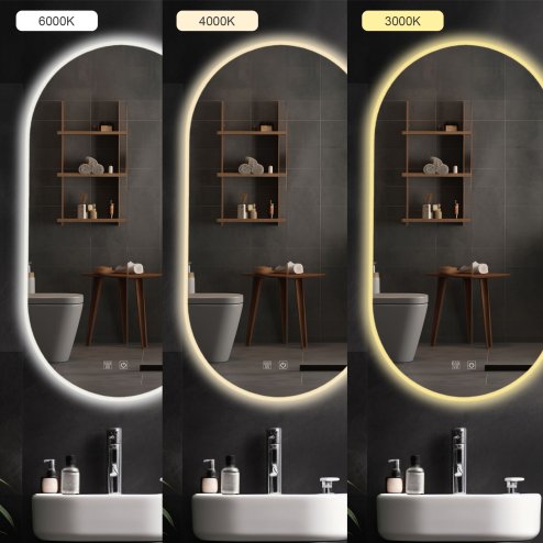 Mirror LED EGj 50x90 cm