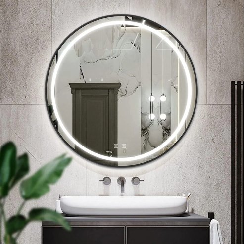 Bathroom LED Mirror REA MMJ 70cm Black