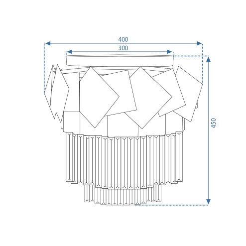 Lamp APP1309-C GOLD 40x40x45cm