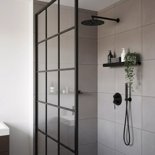 Bathroom Shelf Sf03 60Cm Black Matt