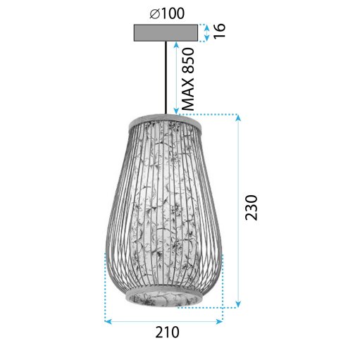 LAMP APP1635-1CP 23x20x23cm