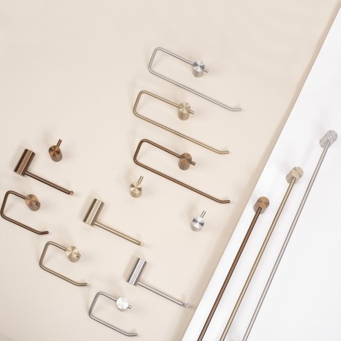TOILET PAPER HOLDER REA 9711 PRISM BRUSH GOLD