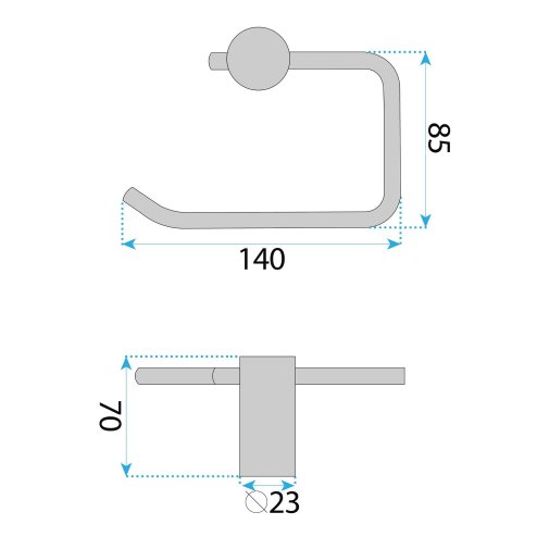 Toilet Paper Holder Rea A62309G Gold