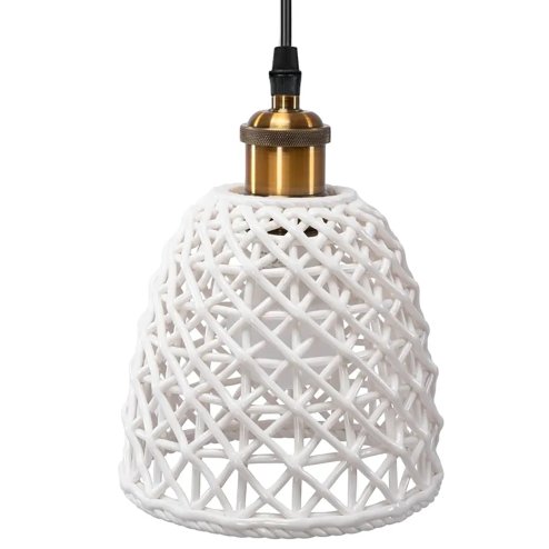 Pendant Lamp TOOLIGHT APP1006-1CP White U 1-light point E27 16,5x16,5x65,5-105,5cm