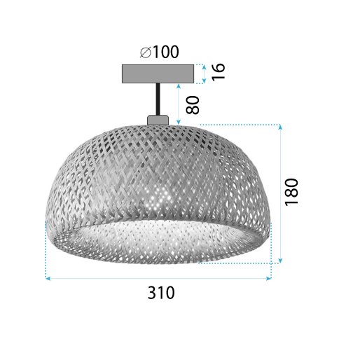 LAMP APP1638-1CP 18x30x18cm