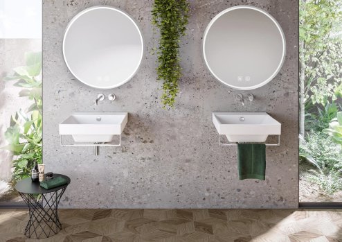 Mirror LED 80cm MMJ BRUSH SILVER