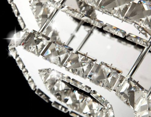 Ceiling LED Lamp Chandelier TOOLIGHT APP410-C Mirror Metal Cristal Square