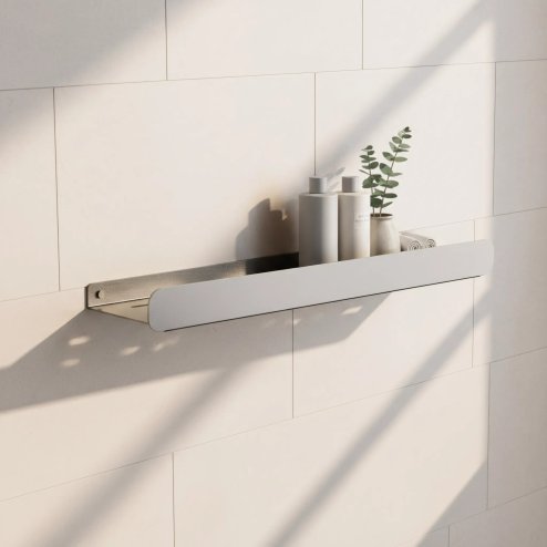 BATHROOM SHELF REA SF03-600 60CM BRUSH STEEL