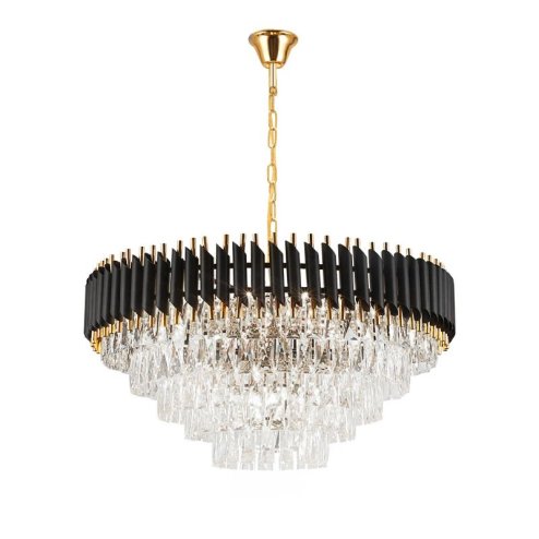 Chandelier Toolight APP1058-CP Gold Black Crystal E14 9-light points