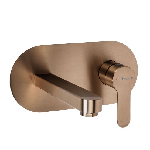 Concealed Washbasin Tap Rea Arcos Brush Copper