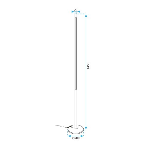 Floor Lamp Living Room Toolight LED APP1416-F Gold
