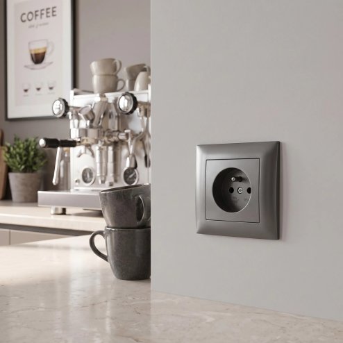 Toolight Single Socket Frame Oste Jnh013-1f Grey