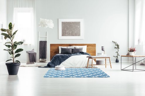 PLUSH CARPET CLOVER BLUE 1.20*1.70
