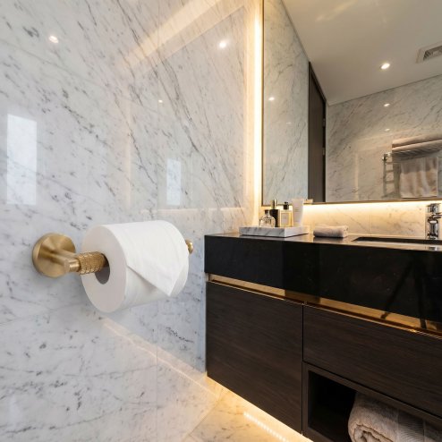 Paper Holder Rea Riwon 29105 Brush Gold