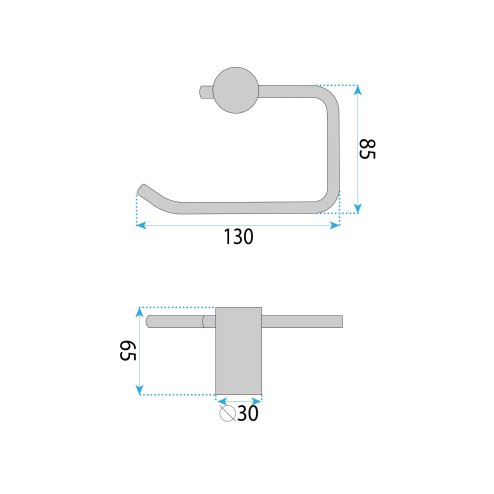 TOILET PAPER HOLDER REA 9711 PRISM BRUSH COPPER