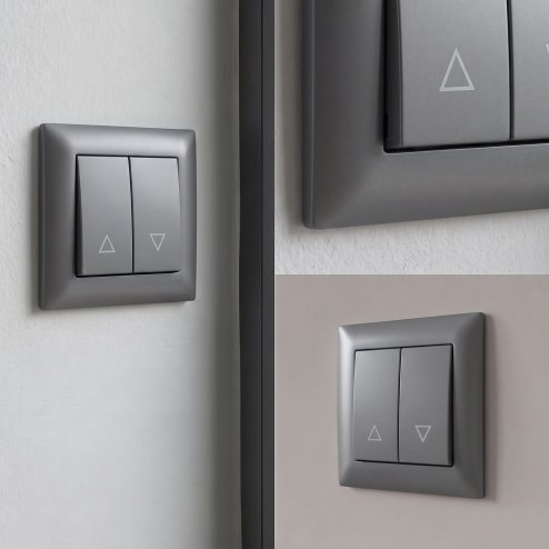 Toolight Venetian Blind Switch Oste Jnh009-w Grey