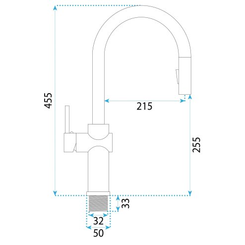 KITCHEN FAUCET REA FRESH HIGH BRUSH NICKEL