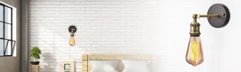 Wall Light Toolight APP618-1W E27 black / gold