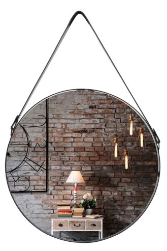Mirror with Strap REA CFZL-MR060 60cm Black