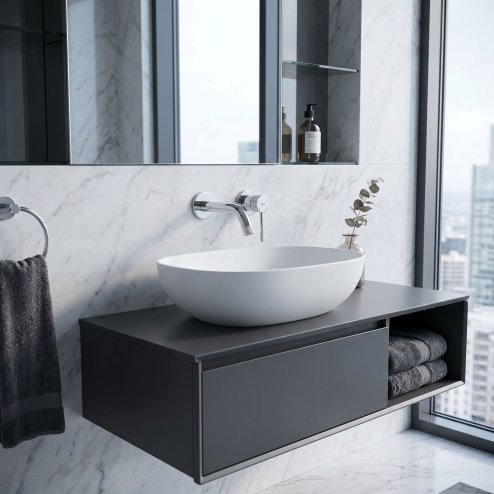 Wall Mounted Basin Faucet Rea Venti Chrome