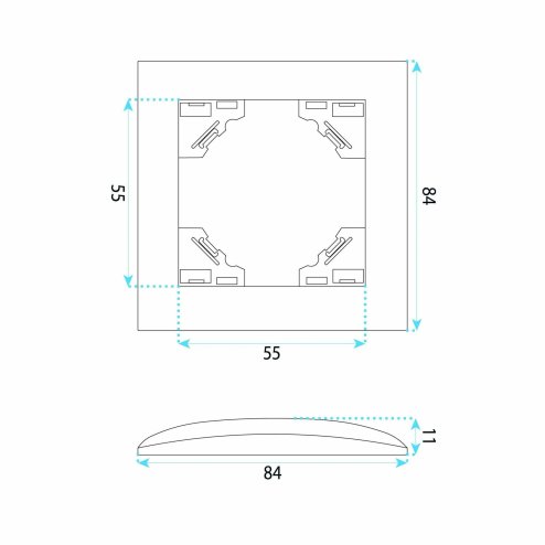 Toolight Single Switch With Frame Oste Jnh006-w Grey