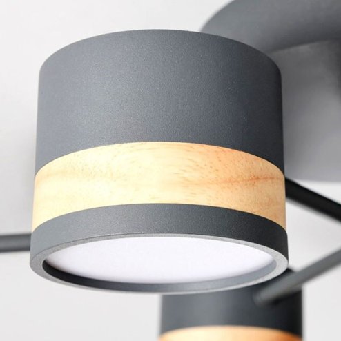 Ceiling LED Lamp Chandelier TOOLIGHT APP528-8C Grey + Remote Control 8-light points 79x79x11Cm