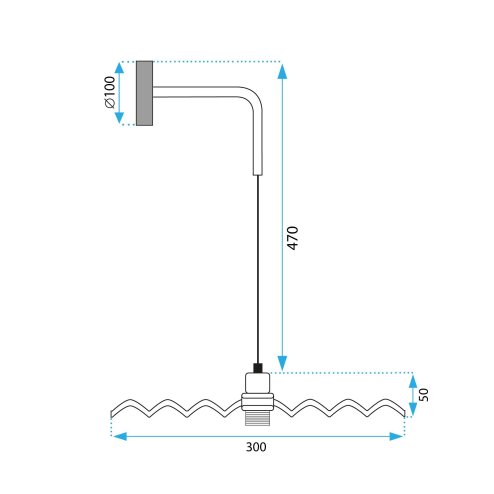 Wall lamp APP1355-1W BLACK 30 cm