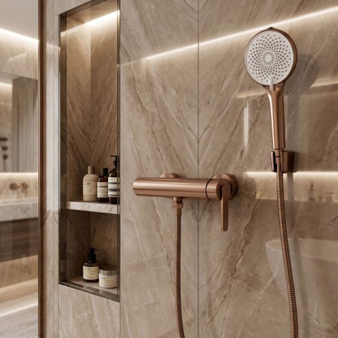 Shower Faucet Rea Ontario Side Brush Copper