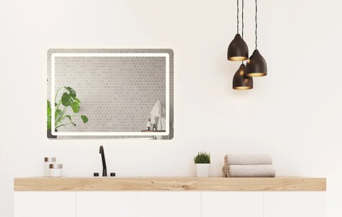 Bathroom LED Mirror REA P10407 80x60cm