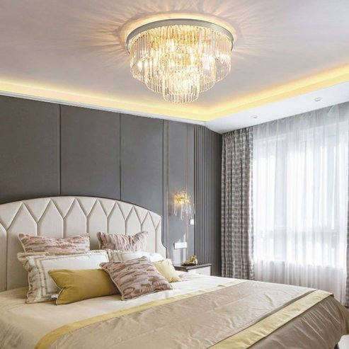Ceiling Lamp Chandelier TOOLIGHT APP780-7C Cristal Round 7-light points E14 40x40x23,5Cm
