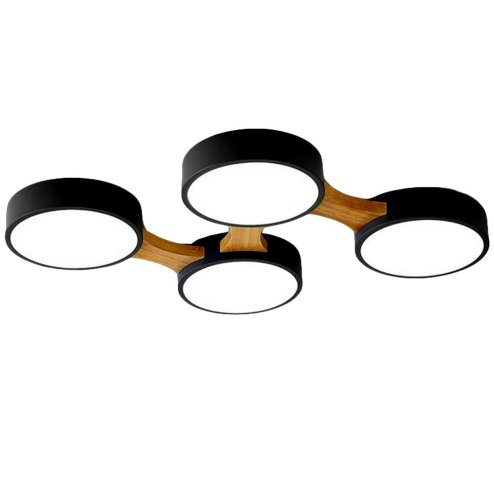 Ceiling LED Lamp Chandelier TOOLIGHT APP527-4C Black + Remote Control 4-light points 4 x 12W 46x65Cm