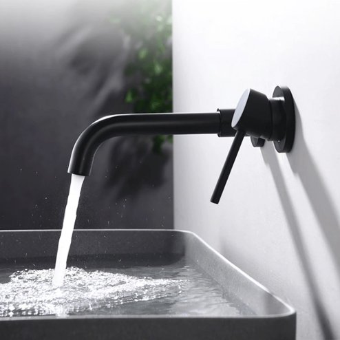 Concealed Basin Faucet REA Lungo Long Black + Box