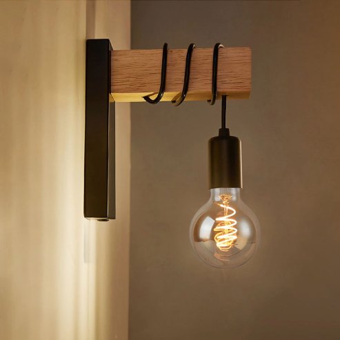 Wall Light Toolight APP972-1W E27 black / brown