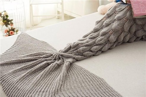 Blanket Mermaid Tail Grey
