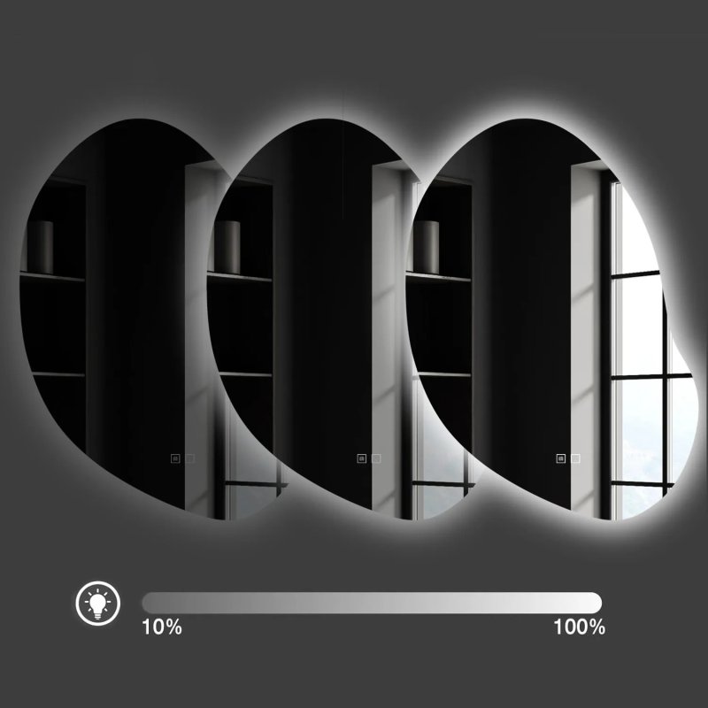 Bathroom LED Mirror REA CLOUD C 80x60cm