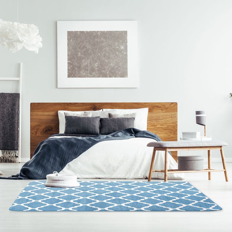 PLUSH CARPET CLOVER BLUE 1.20*1.70