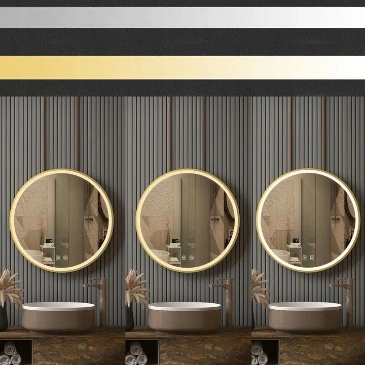 Bathroom LED Mirror REA MMJ 80cm Brushed Rose Gold