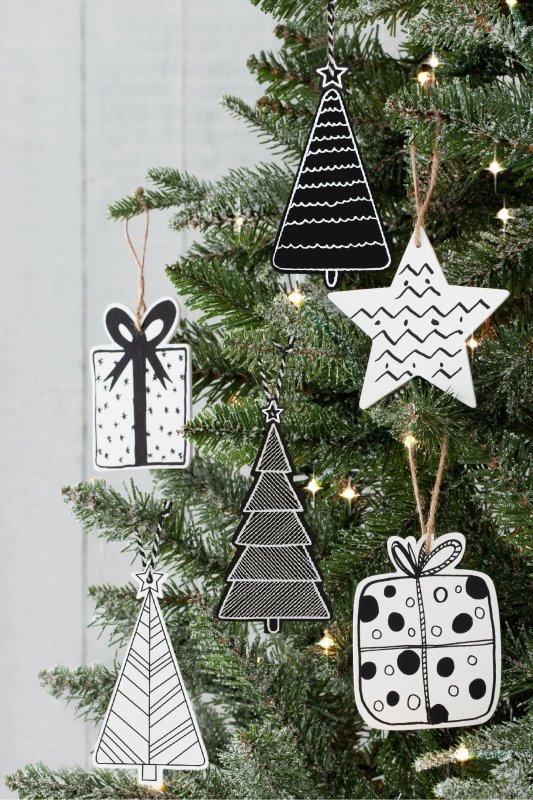 CHRISTMAS TREE SET 12 PCS WOODEN CHRISTMAS TREES