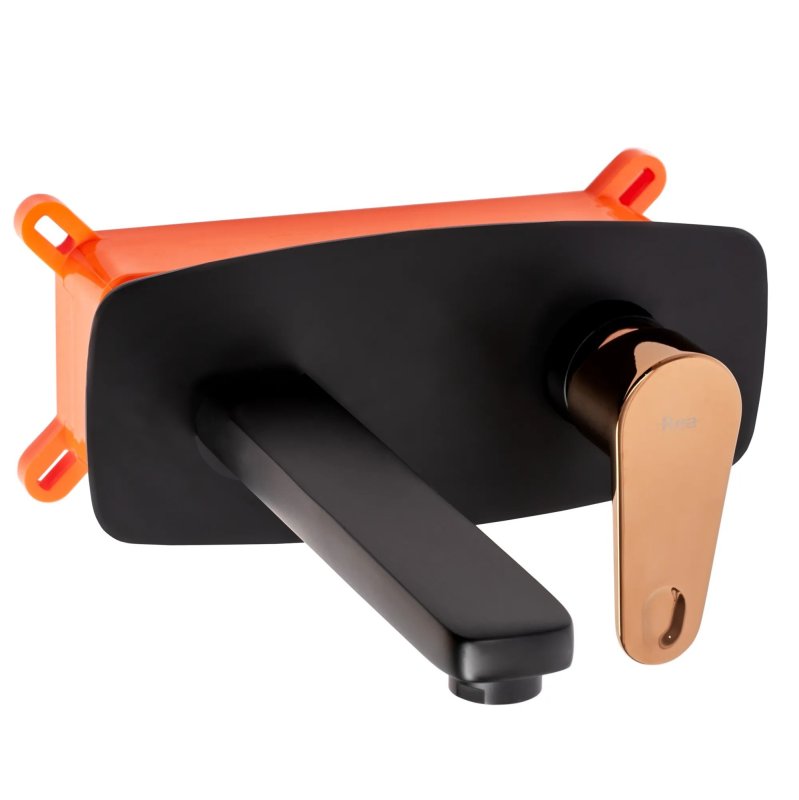 Concealed Basin Faucet REA Mild Black Rose Gold + Box