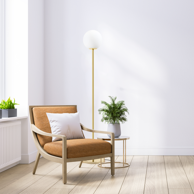 Floor Lamp Living Room Toolight APP926-1F Gold Balls 1-light point E27 25x25x160cm
