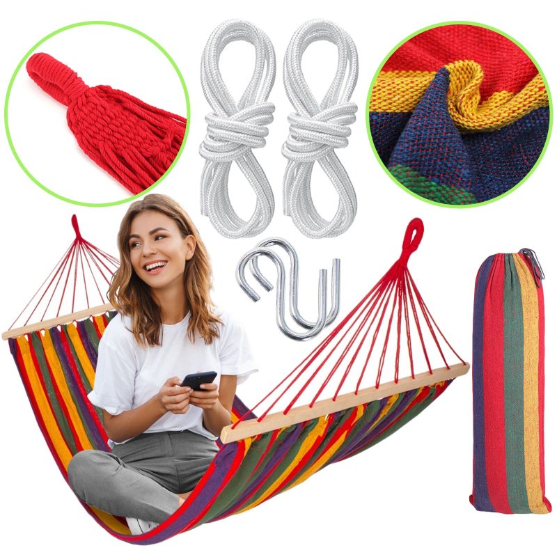Hammock 480144B RED 250x90x1cm